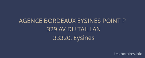 AGENCE BORDEAUX EYSINES POINT P