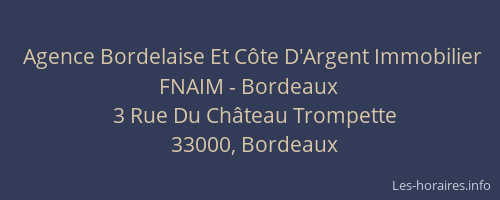 Agence Bordelaise Et Côte D'Argent Immobilier FNAIM - Bordeaux