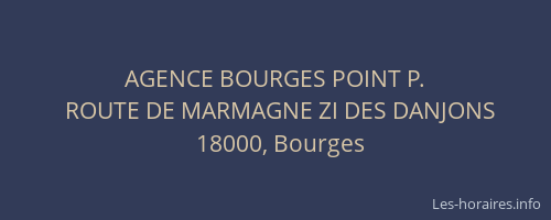 AGENCE BOURGES POINT P.