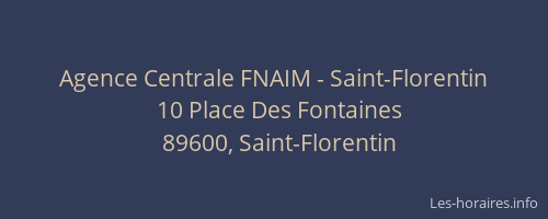 Agence Centrale FNAIM - Saint-Florentin