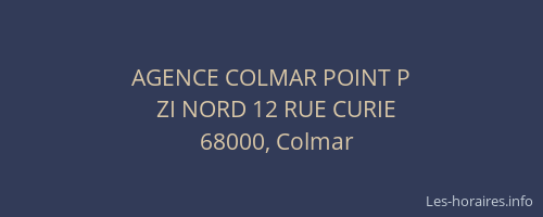 AGENCE COLMAR POINT P