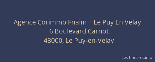 Agence Corimmo Fnaim  - Le Puy En Velay