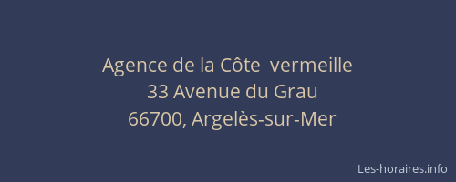 Agence de la Côte  vermeille