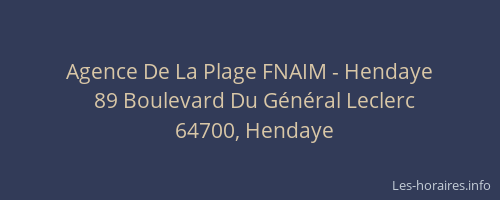 Agence De La Plage FNAIM - Hendaye