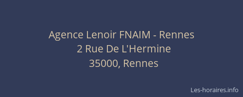 Agence Lenoir FNAIM - Rennes