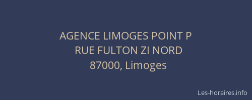 AGENCE LIMOGES POINT P