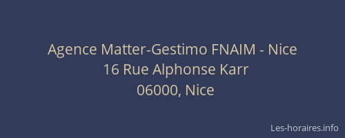 Agence Matter-Gestimo FNAIM - Nice