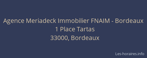 Agence Meriadeck Immobilier FNAIM - Bordeaux