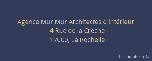 Agence Mur Mur Architectes d'intérieur