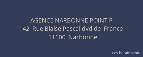 AGENCE NARBONNE POINT P