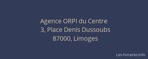 Agence ORPI du Centre