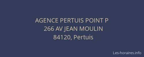 AGENCE PERTUIS POINT P