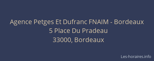 Agence Petges Et Dufranc FNAIM - Bordeaux