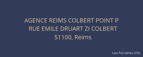 AGENCE REIMS COLBERT POINT P