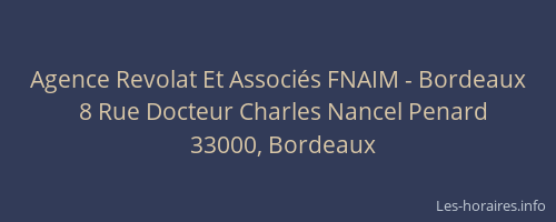 Agence Revolat Et Associés FNAIM - Bordeaux