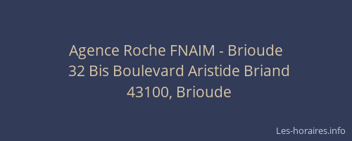 Agence Roche FNAIM - Brioude