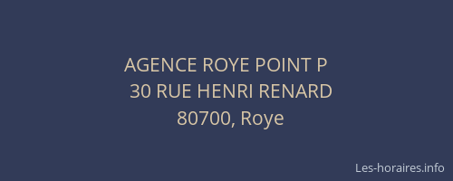 AGENCE ROYE POINT P