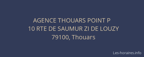 AGENCE THOUARS POINT P