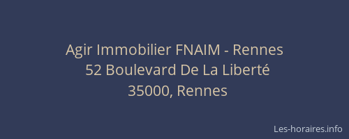 Agir Immobilier FNAIM - Rennes