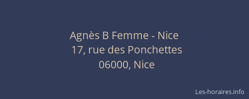 Agnès B Femme - Nice