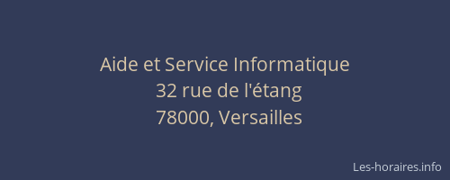 Aide et Service Informatique