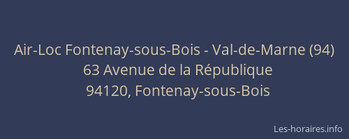 Air-Loc Fontenay-sous-Bois - Val-de-Marne (94)