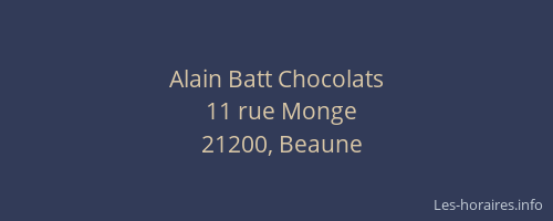 Alain Batt Chocolats