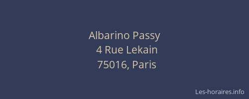 Albarino Passy