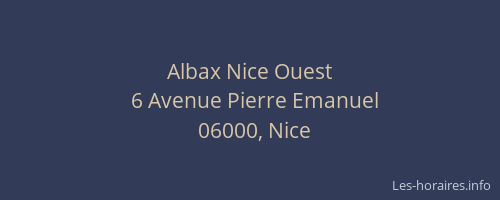 Albax Nice Ouest