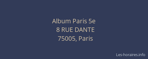 Album Paris 5e