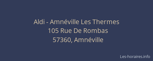 Aldi - Amnéville Les Thermes