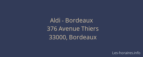 Aldi - Bordeaux