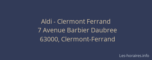 Aldi - Clermont Ferrand