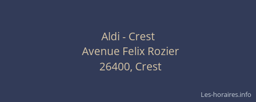 Aldi - Crest