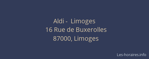 Aldi -  Limoges