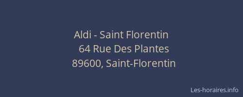 Aldi - Saint Florentin