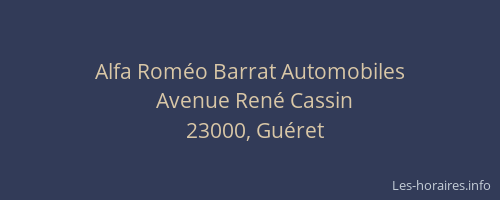 Alfa Roméo Barrat Automobiles