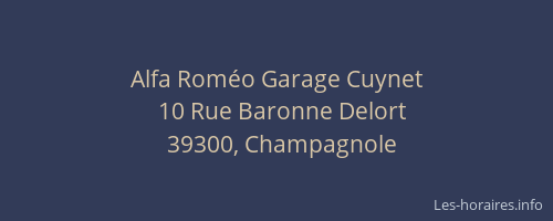 Alfa Roméo Garage Cuynet