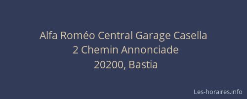 Alfa Roméo Central Garage Casella