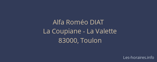 Alfa Roméo DIAT