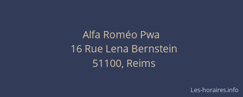 Alfa Roméo Pwa