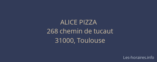 ALICE PIZZA