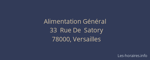 Alimentation Général