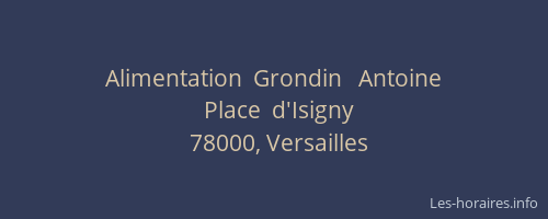 Alimentation  Grondin   Antoine