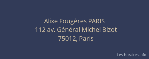 Alixe Fougères PARIS