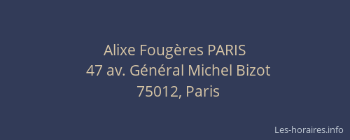 Alixe Fougères PARIS