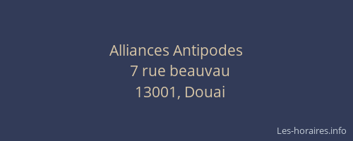 Alliances Antipodes