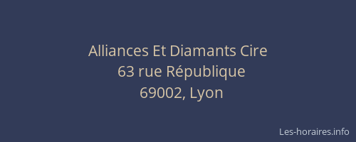 Alliances Et Diamants Cire