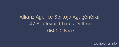 Allianz Agence Bertojo Agt général