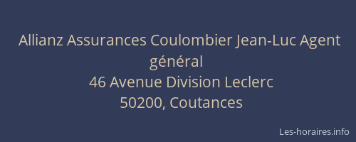 Allianz Assurances Coulombier Jean-Luc Agent général